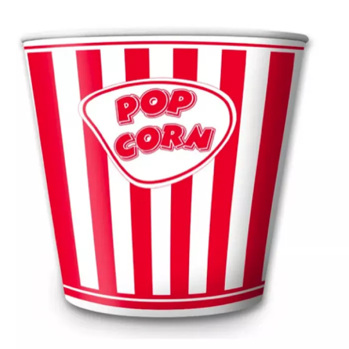 Papírové obaly - Kbelík na popcorn MAXI 5l RED/WHITE