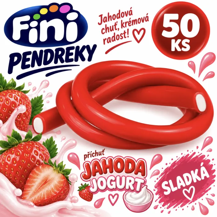 Pendreky 50 Ks FINI - Jogurt Jahoda sladká