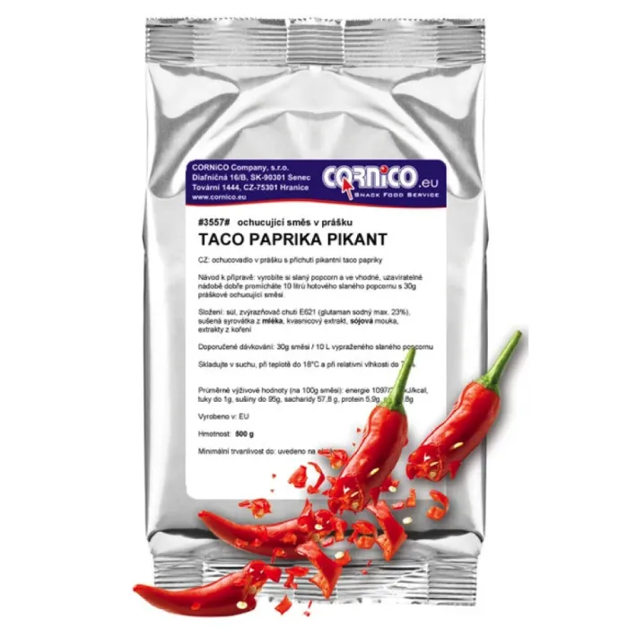 Příchuť - Taco Paprika pálivá 500g