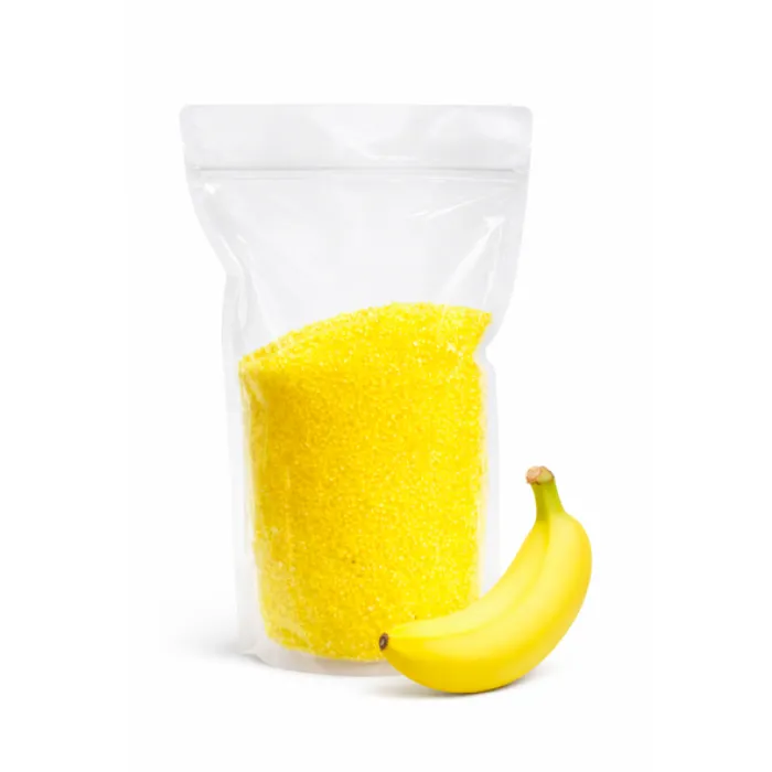 FlossArt Barevný super hrubý cukr - 1 Kg - Banán