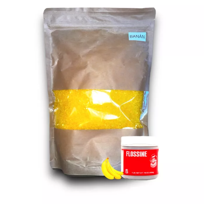 FlossArt barevný cukr - 1 Kg - Banán