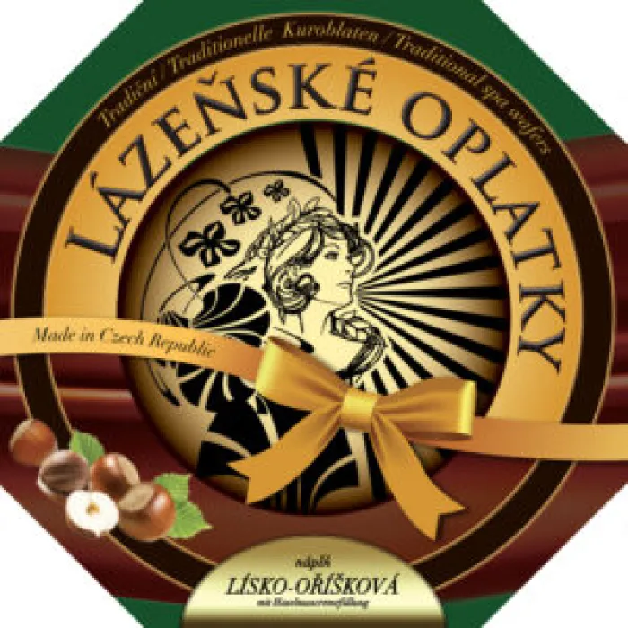 Lázeňské oplatky - Lískový oříšek - natírané - 175g