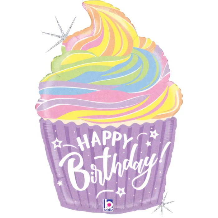 Happy Birthday pastel muffin - 35961GH