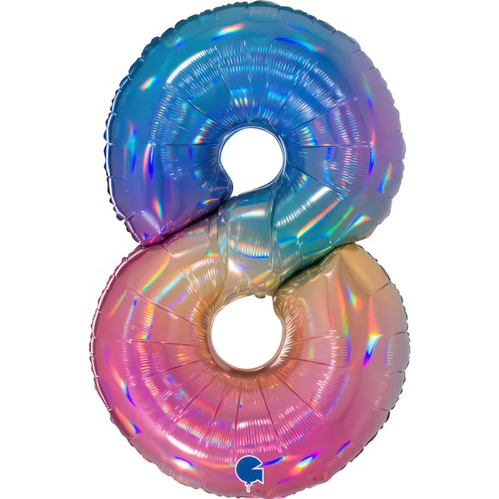 Číslice - Osmička "8" Duha