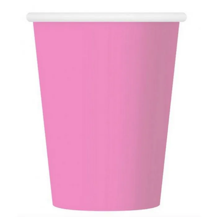 Papírový kelímek růžový - 250 ml / 6 ks