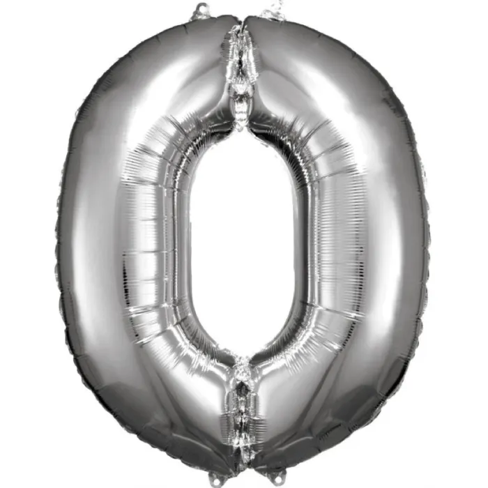 Balónek narozeninové číslo – 86 cm - "0"