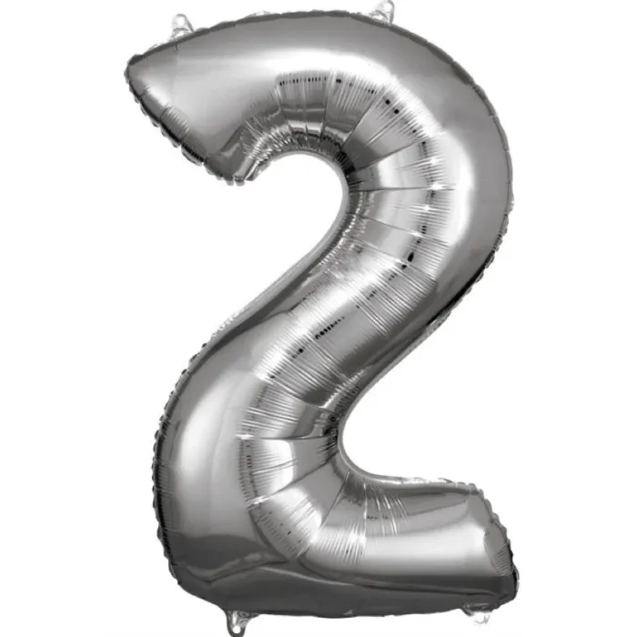 Balónek narozeninové číslo – 86 cm - "2"