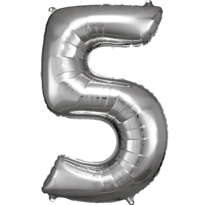 Balónek narozeninové číslo – 86 cm - "5"