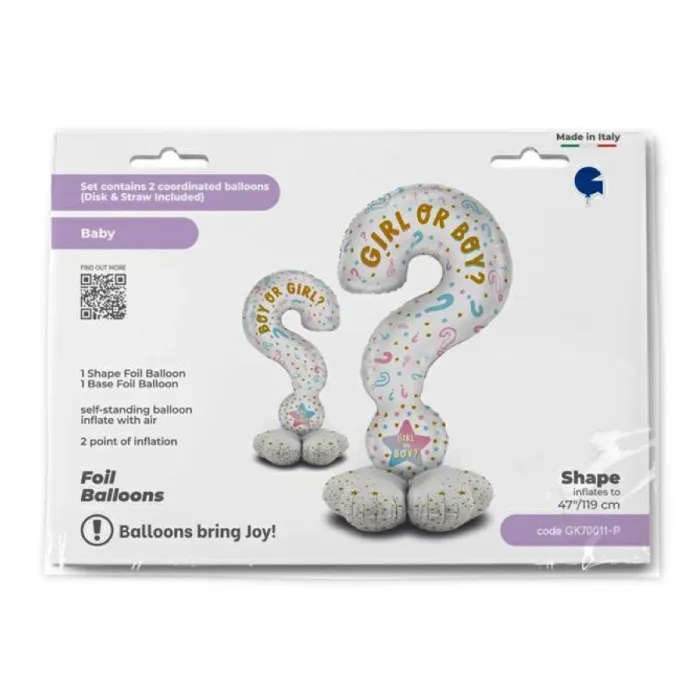 Odhalení pohlaví „otazník“ 119 cm (foliový balonek) - 