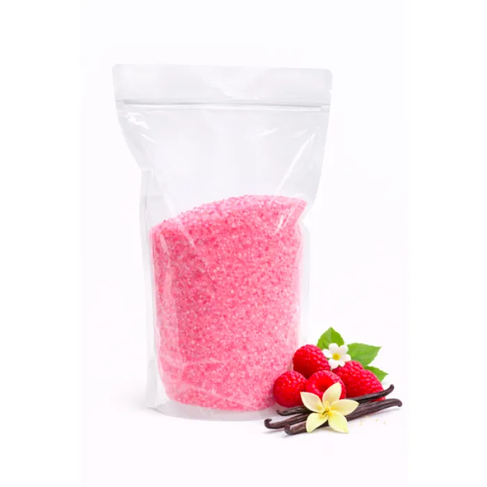 FlossArt Barevný super hrubý cukr - 1 Kg - Vanilka - Malina