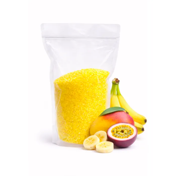 FlossArt Barevný super hrubý cukr - 1 Kg - Banán - Passion fruit - Mango