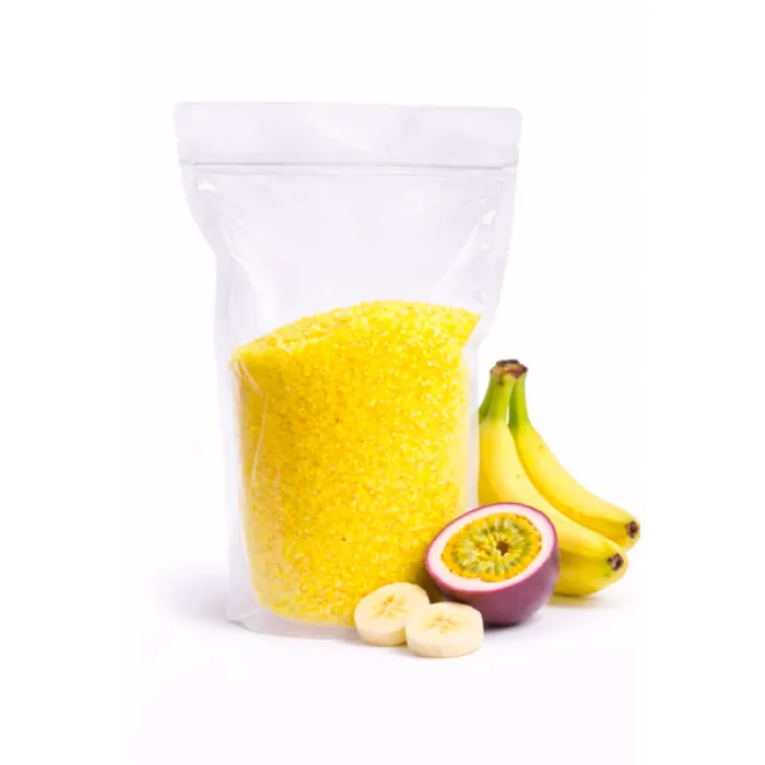 FlossArt Barevný super hrubý cukr - 1 Kg - Banán - Maracuja