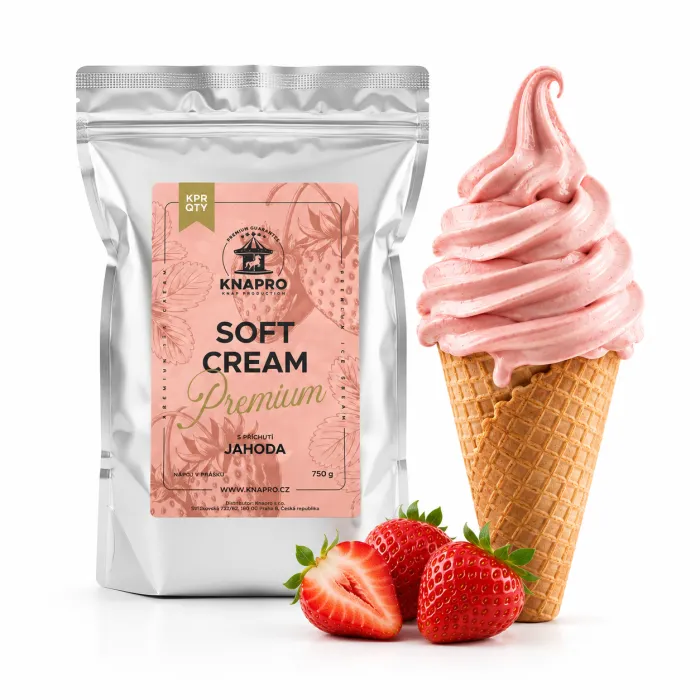 KNAPRO Zmrzlina Soft Cream Premium - Jahoda - 2 Kg