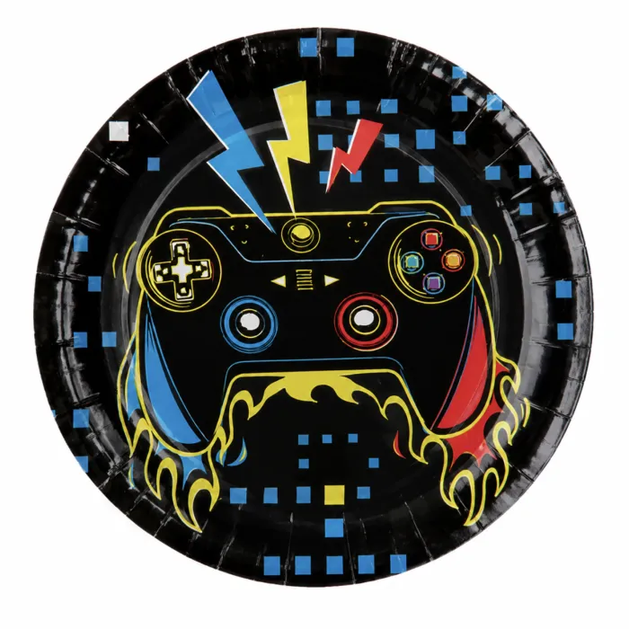 Papírové talíře Play Joystick Pad - 18 cm / 6 Ks - 