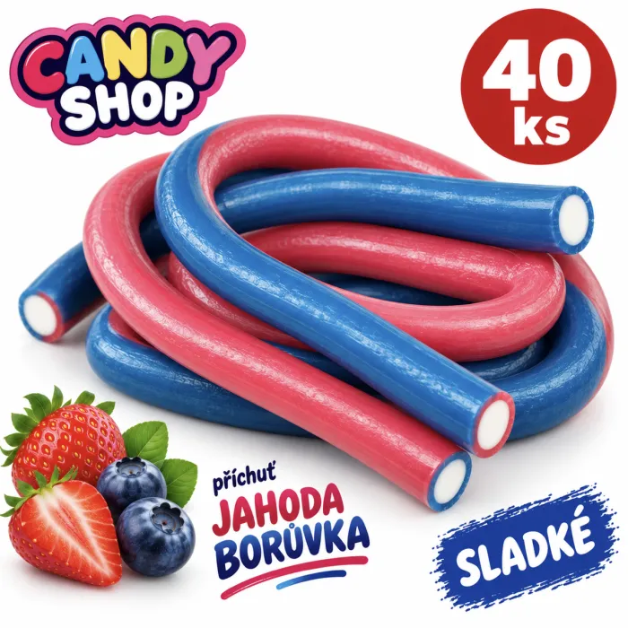 Pendreky Candy shop 40 Ks - Borůvka - jahoda sladká
