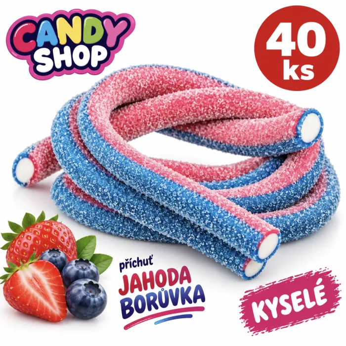 Pendreky Candy shop 40 Ks - Borůvka - jahoda kyselá