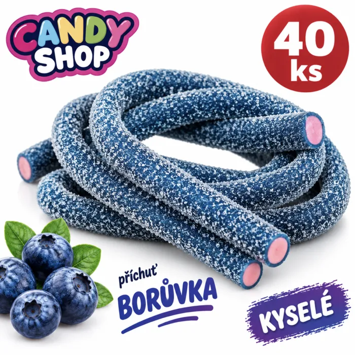 Pendreky Candy shop 40 Ks - Borůvka kyselá