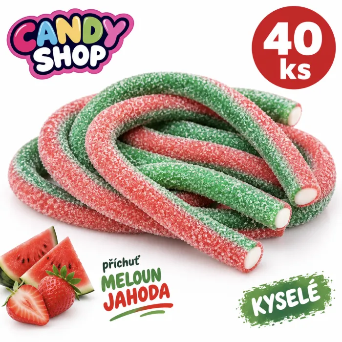 Pendreky Candy shop 40 Ks - Meloun - jahoda kyselá