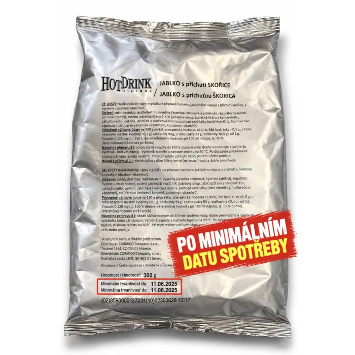 HotDrink - Jablko se skořicí - po minimální trvanlivosti